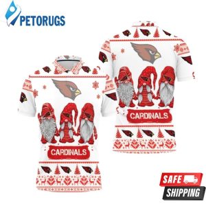 Christmas Gnomes Arizona Cardinals Ugly Sweat Christmas Polo Shirt