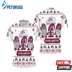 Christmas Gnomes Colorado Avalanche Ugly Sweat Christmas Polo Shirt