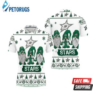 Christmas Gnomes Dallas Stars Ugly Sweat Christmas Polo Shirt