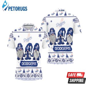 Christmas Gnomes Dodgers Ugly Sweat Christmas Polo Shirt