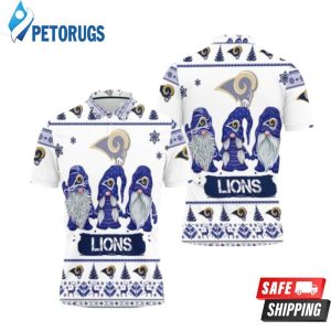 Christmas Gnomes Los Angeles Rams Ugly Sweat Christmas Polo Shirt