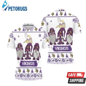 Christmas Gnomes Minnesota Vikings Ugly Sweat Christmas Polo Shirt