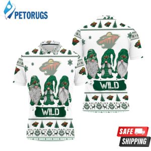 Christmas Gnomes Minnesota Wild Ugly Sweat Christmas Polo Shirt