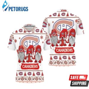 Christmas Gnomes Montreal Canadiens Ugly Sweat Christmas Polo Shirt