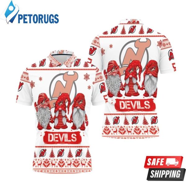 Christmas Gnomes New Devils Ugly Sweat Christmas Polo Shirt