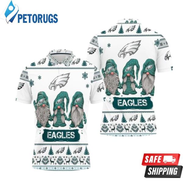 Christmas Gnomes Philadelphia Eagles Ugly Sweat Christmas Polo Shirt