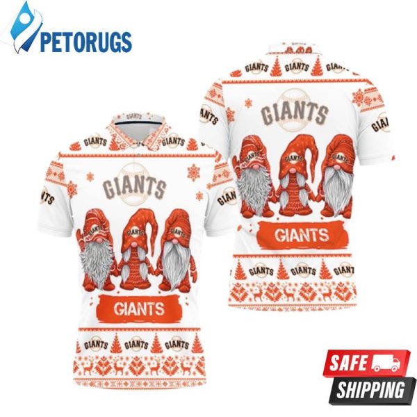 Christmas Gnomes San Francisco Giants Ugly Sweat Christmas Polo Shirt