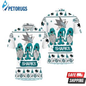 Christmas Gnomes San Jose Sharks Ugly Sweat Christmas Polo Shirt