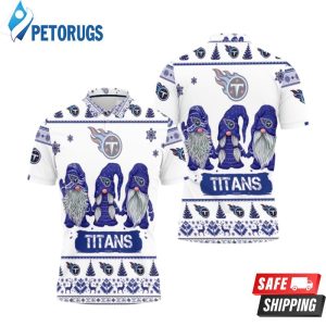 Christmas Gnomes Tennessee Titans Ugly Sweat Christmas Polo Shirt