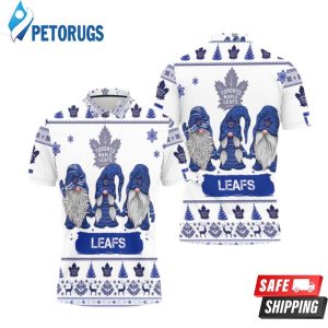 Christmas Gnomes Toronto Maple Leafs Ugly Sweat Christmas Polo Shirt