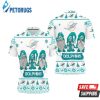 Christmas Gnomes Xanh Ngoc Ugly Sweat Christmas Polo Shirt