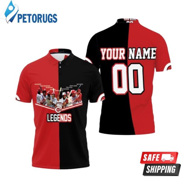 Cincinnati Reds Legends Signed Personalized Polo Shirt