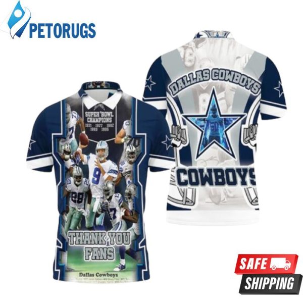 Dallas Cowboys Thank You Fans Nfc East Division Super Bowl Polo Shirt