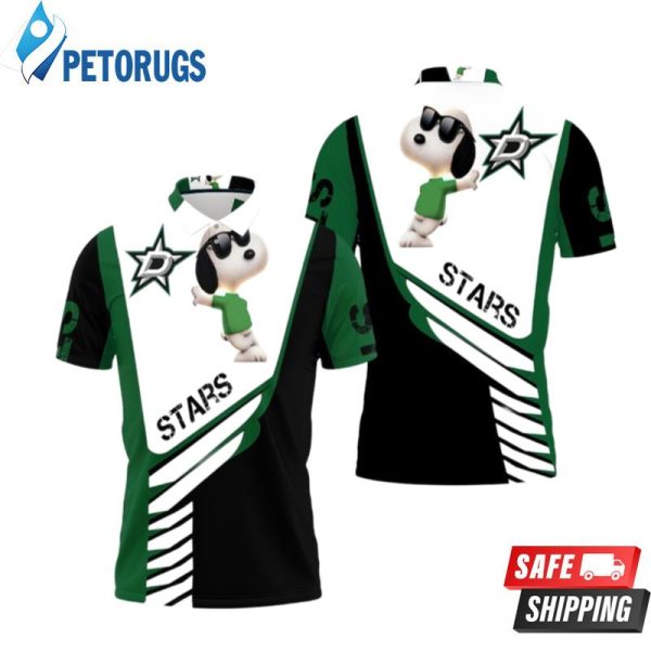 Dallas Stars Snoopy For Fans Polo Shirt