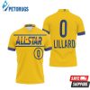 Damian Lillard Blazers All-star Western Conference Gold Inspired Style Polo Shirt