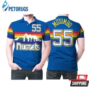 Denver Nuggets Dikembe Mutombo 55 Nba Mitchell Ness 199192 Hardwood Classics Swingman Style Gift For Nuggets Fans Polo Shirt