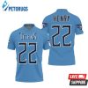 Derrick Henry Tennessee Titans Game Light Blue 2019 Inspired Style Polo Shirt