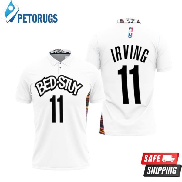 Design Brooklyn Nets Bed-study Kyrie Irving #11 Nba Basketball City Edition New Arrival White Polo Shirt