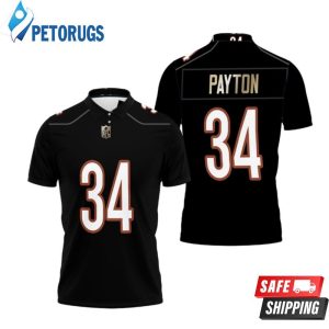 Design Chicago Bears Walter Payton #34 Nfl American Football Legacy Vintage Navy Polo Shirt