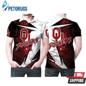 Design Oklahoma Sooners Ground Freestyle Paint Logo Printed Polo Shirt