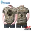 Design Pittsburgh Steelers Camouflage Pattern American Us Flag Printed Polo Shirt