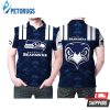 Design Seattle Seahawks Blue Pattern Logo Polo Shirt