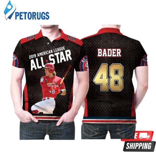 Design St Louis Cardinals Harrison Bader 48 2019 American League All Star Mlb Polo Shirt