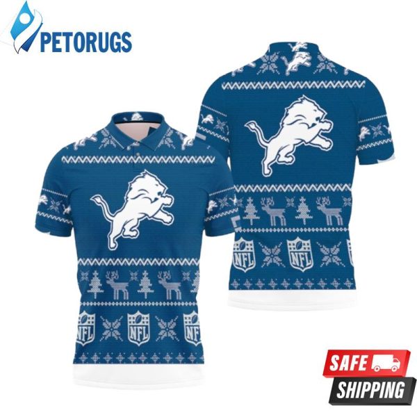 Detroit Lions Nfl Ugly Sweat Christmas Polo Shirt