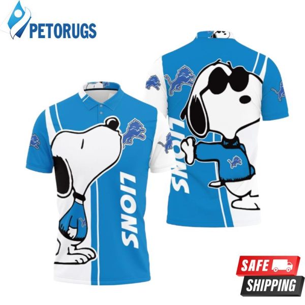 Detroit Lions Snoopy Lover Printed Polo Shirt