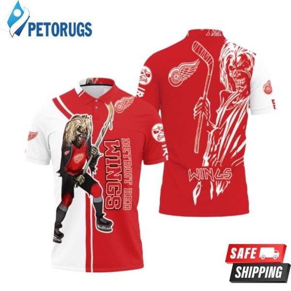 Detroit Red Wings And Zombie For Fans Polo Shirt