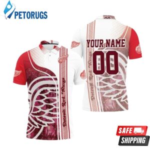 Detroit Red Wings Style Personalized Red And White Polo Shirt