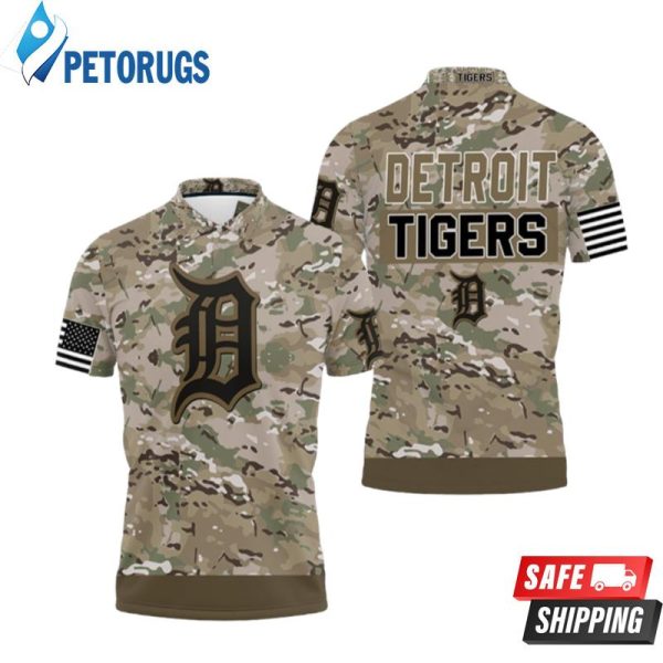 Detroit Tigers Camouflage Veteran Polo Shirt