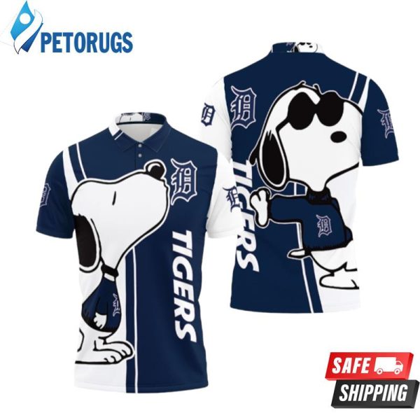 Detroit Tigers Snoopy Lover Printed Polo Shirt