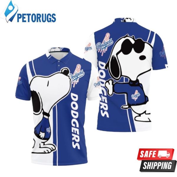 Dodgers Snoopy Lover Printed Polo Shirt