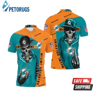 Dolphins Hip Hop Skull Polo Shirt