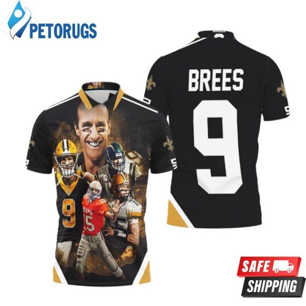 Drew Brees Ins New Orleans Saints Polo Shirt