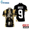 Drew Brees New Orleans Saints Black Polo Shirt