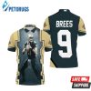 Drew Brees New Orleans Saints Dark Polo Shirt