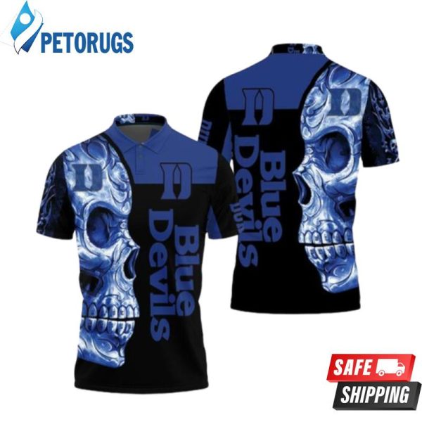 Duke Blue Devils Ncaa Skull Polo Shirt