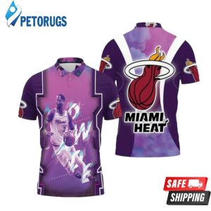 Dwyane Wade 3 Miami Heat Legend Vice Background For Fan Polo Shirt