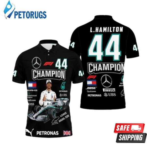 Formula 1 Lewis Hamilton Champion Mercedes Polo Shirt