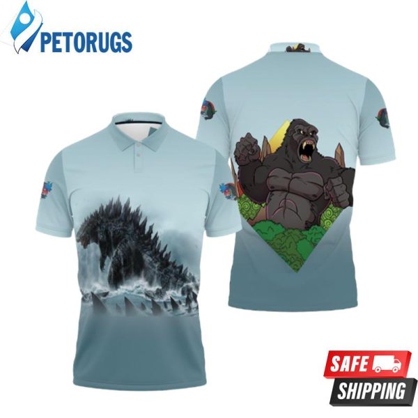 Godzilla Back To The Ocean Godzilla Vs Kong Polo Shirt