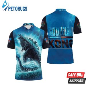 Godzilla Showing Up The Power In The Ocean Godzilla Vs Kong Polo Shirt