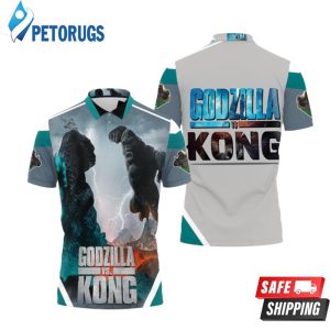 Godzilla Vs Kong Battle On The Volcano King The Monsters Godzilla Vs Kong Polo Shirt