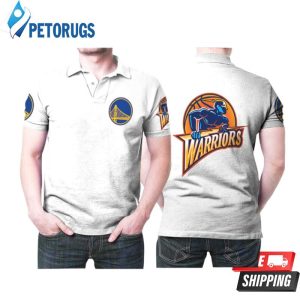 Golden State Warrior Basketball Classic Mascot Logo Gift For Warrior Fans White Polo Shirt