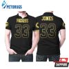 Green Bay Packers Aaron Jones 33 Black Golden Edition Vapor Style Gift For Packers Fans Polo Shirt