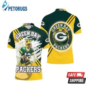 Green Bay Packers Aaron Rodgers 12 Illustrated For Fans Polo Shirt