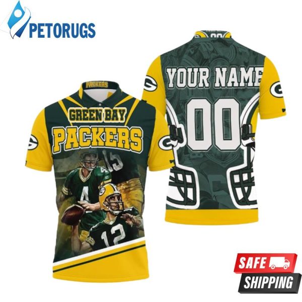 Green Bay Packers Aaron Rodgers Brett Favre Juwann Winfree Great Players Personalized Polo Shirt