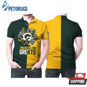 Green Bay Packers All Time Greats Players Signatures Nfl American Football Team Logo Team Gift For Packers Fans Polo Shirt