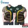 Green Bay Packers Camouflage Pattern American Flag Printed Gift For Green Bay Packers Fan Polo Shirt